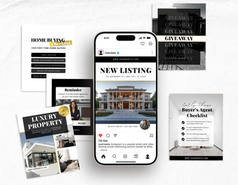 Real Estate Instagram Post Templates Luxury Mockup
