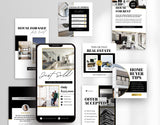 Real Estate Instagram Templates Bundle Luxury posts and stories mockup