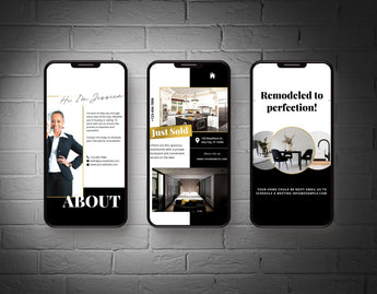 Real Estate Instagram Templates Bundle Luxury phones stories mockup