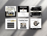 Real Estate Instagram Templates Bundle Luxury 6 posts mockup