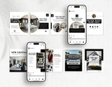 Real Estate Instagram Carousel Templates Luxury Mockup