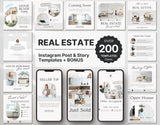 Real Estate Instagram Templates Bundle Aesthetic DigiPax