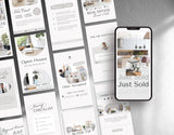 Real Estate Instagram Templates Bundle Aesthetic stories mockup