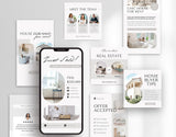 Real Estate Instagram Templates Bundle Aesthetic posts and stories mockup