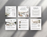 Real Estate Instagram Templates Bundle Aesthetic 6 posts mockup