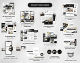 Ultimate Real Estate Marketing Templates Bundle Luxury What is Included Mockup DigiPax