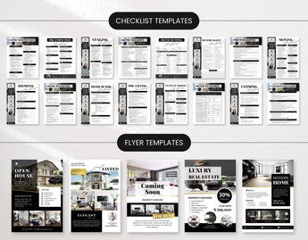 Real Estate Checklist Templates and Flyer Templates Luxury Mockup DigiPax