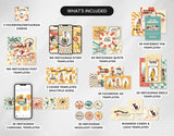 Ultimate Retro Vibes Social Media Templates Bundle Kit What is included Mockup DigiPax