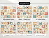Retro Vibes Social Media Post Templates Bundle Kit Mockup DigiPax