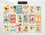Retro Vibes Pinterest Pin Templates Bundle Kit Mockup DigiPax