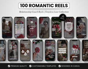 100 Romantic Instagram Reels Templates Bundle Cover