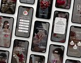 100 Romantic Instagram Reels Templates Bundle Phones Mockup