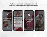 100 Romantic Instagram Reels Templates Bundle Mockup