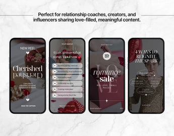 100 Romantic Instagram Reels Templates Bundle Mockup