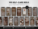 100 Self-Care Instagram Reels Templates Bundle DigiPax