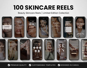 100 Skincare Instagram Reels Templates DigiPax