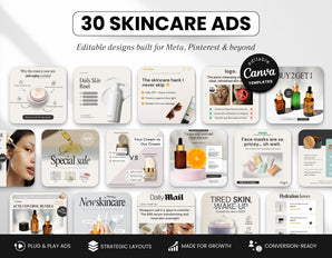Skincare Static Meta Ad Templates Cover
