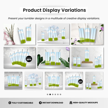 Skinny Tumbler Canva Mockup Templates Mega Bundle DigiPax