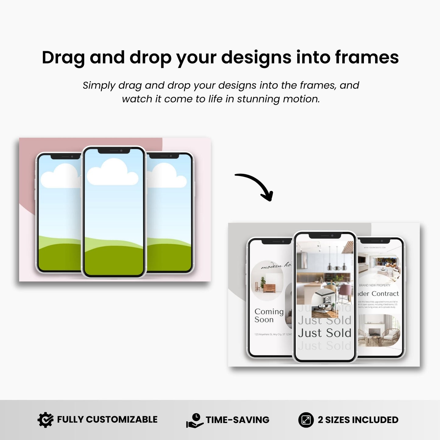 Etsy Smartphones Listing Video Template White DigiPax