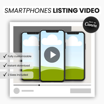 Etsy Smartphones Listing Video Template Black DigiPax