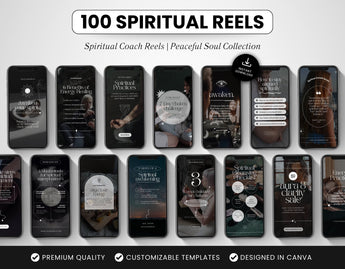 100 Spiritual Coach Reels Templates Bundle DigiPax