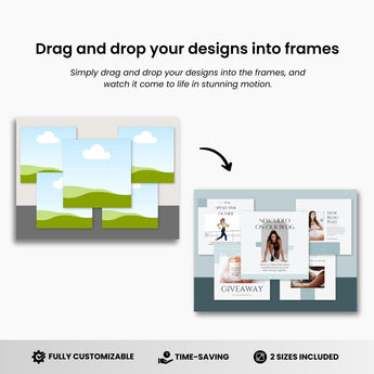 Etsy Square Frame Listing Video Template Canva DigiPax