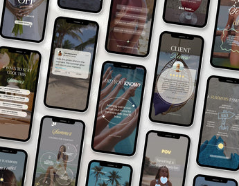 100 Summer Instagram Reels Templates Bundle Phones Mockup