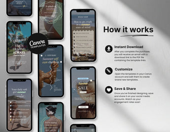 100 Summer Instagram Reels Templates Bundle How it works Mockup