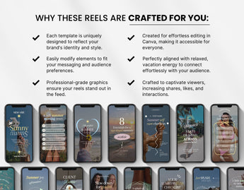 100 Summer Instagram Reels Templates Bundle Mockup
