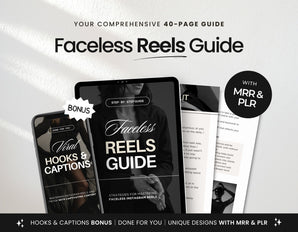 Faceless Reels Guide with PLR & MRR Cover Mockup DigiPax