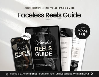 Faceless Reels Guide with PLR & MRR Cover Mockup DigiPax