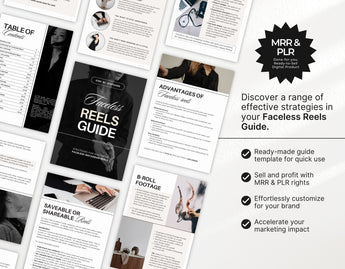 Faceless Reels Guide with PLR & MRR Features Mockup DigiPax