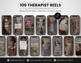 100 Therapist Instagram Reels Templates Bundle Cover