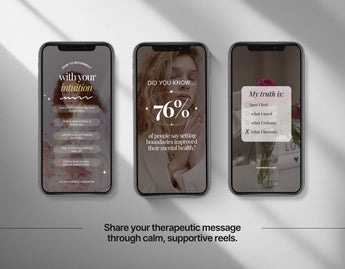 100 Therapist Instagram Reels Templates Bundle Mockup
