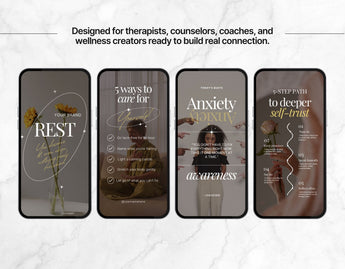 100 Therapist Instagram Reels Templates Bundle Mockup