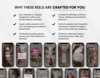 100 Therapist Instagram Reels Templates Bundle Mockup