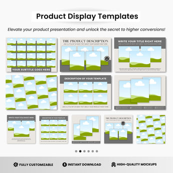 US Letter Size Pages Canva Mockup Templates Bundle DigiPax