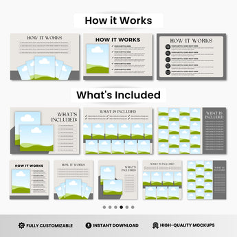 US Letter Size Pages Canva Mockup Templates Bundle DigiPax