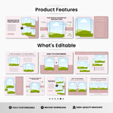 US Letter Size Pages Canva Mockup Templates Bundle DigiPax