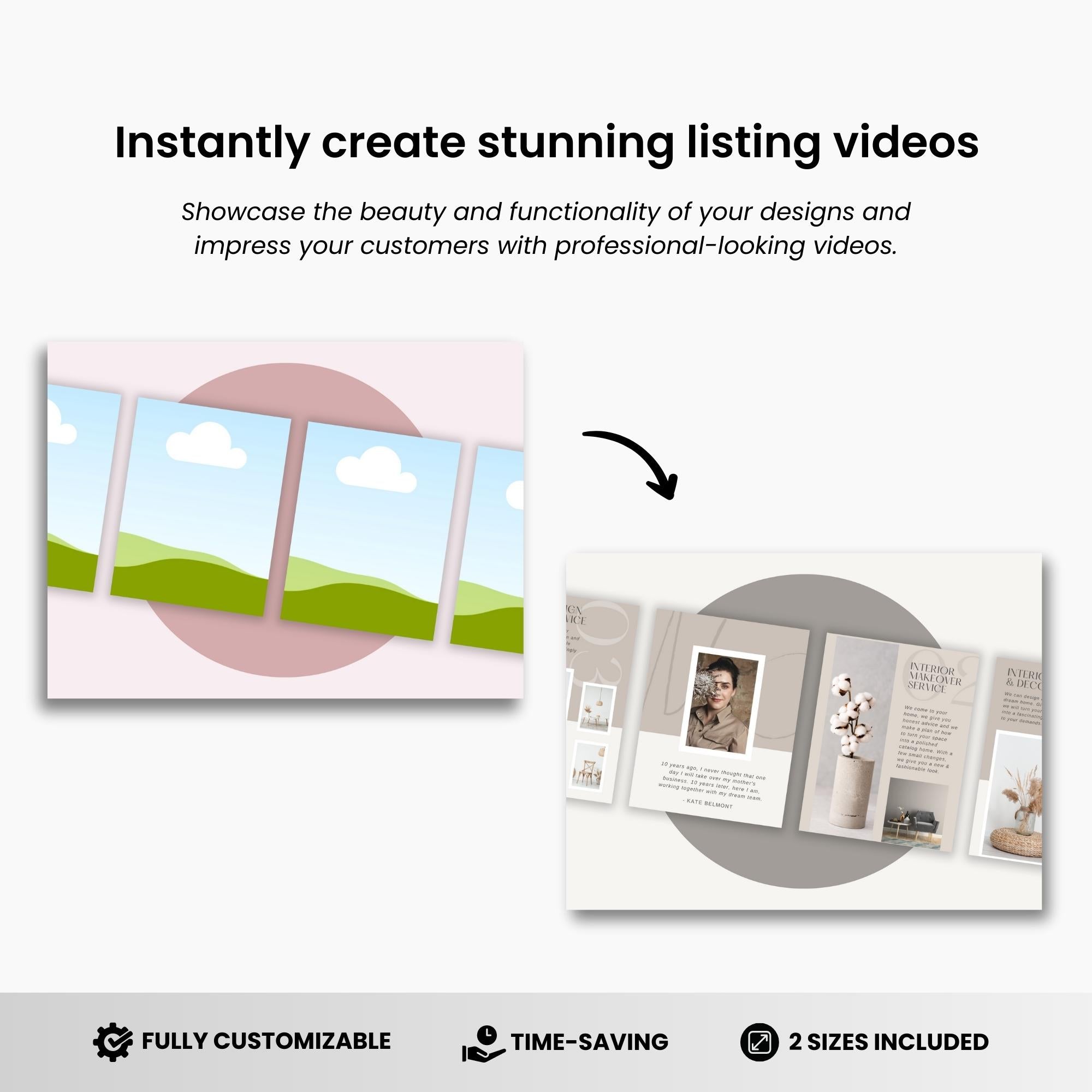 Etsy US Letter Size Listing Video Template DigiPax