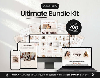 Ultimate Social Media Templates Bundle Kit for Coaches Cover Mockup DigiPax