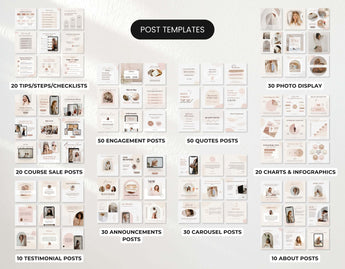 Social Media Post Templates Bundle Kit for Coaches Mockup DigiPax