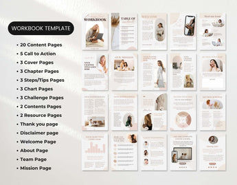 Canva Workbook Template for Coaches Mockup DigiPax