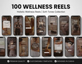 100 Wellness Instagram Reels Templates Bundle Neutral DigiPax