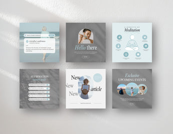Wellness Instagram Post Templates DigiPax