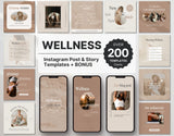 Wellness Coach Instagram Templates Bundle Kit DigiPax