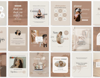 Wellness Coach Instagram Post Templates Mockup