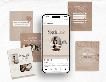 Wellness Coach Instagram Post Templates Mockup