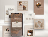 Wellness Coach Instagram Templates Bundle Kit DigiPax