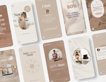 Wellness Coach Instagram Story Templates Mockup